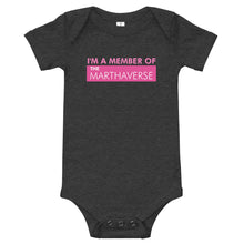 Load image into Gallery viewer, I'm A Member Of The Marthaverse - Baby short sleeve one piece (Pink)