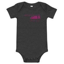 Load image into Gallery viewer, I Didn't Come Here To Play The Game - Baby short sleeve one piece (Pink)