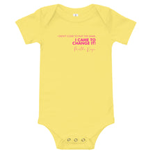 Load image into Gallery viewer, I Didn't Come Here To Play The Game - Baby short sleeve one piece (Pink)
