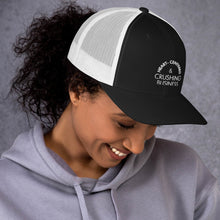 Load image into Gallery viewer, Heart Centered & Crushing Business - Trucker Cap (White)