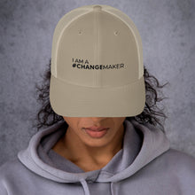Load image into Gallery viewer, #ChangeMaker - Trucker Cap (Black)