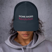 Load image into Gallery viewer, Home-Based Revolution - Trucker Cap (White with Pink)