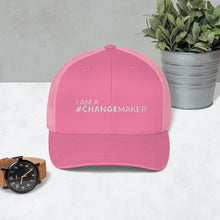 Load image into Gallery viewer, #ChangeMaker - Trucker Cap (White)