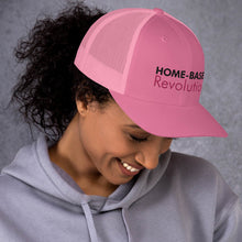 Load image into Gallery viewer, Home-Based Revolution - Trucker Cap (Black with Pink)