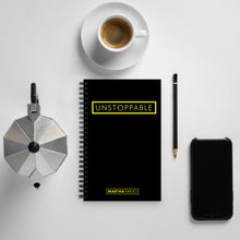 Load image into Gallery viewer, Unstoppable - Spiral notebook (Black)