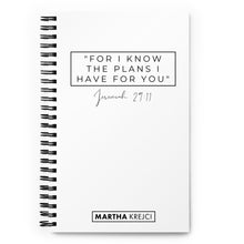 Load image into Gallery viewer, For I Know The Plans - Spiral notebook (White)