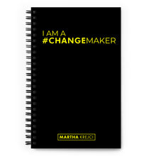 Load image into Gallery viewer, #ChangeMaker - Spiral notebook (Black)
