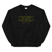 Load image into Gallery viewer, For I Know The Plans - Unisex Sweatshirt (Yellow)