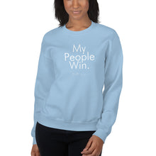 Load image into Gallery viewer, My People Win - Unisex Sweatshirt (White)
