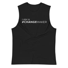Load image into Gallery viewer, #ChangeMaker - Muscle Tank (White)