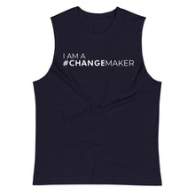 Load image into Gallery viewer, #ChangeMaker - Muscle Tank (White)