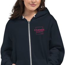 Load image into Gallery viewer, #ChangeMaker- Zip Up Hoodie (Pink)