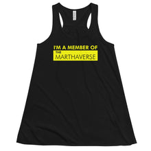 Load image into Gallery viewer, I'm A Member Of The Marthaverse - Women's Flowy Racerback Tank (Yellow)