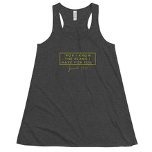 Load image into Gallery viewer, For I Know The Plans - Women's Flowy Racerback Tank (Yellow)