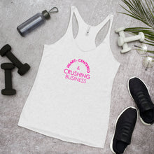 Load image into Gallery viewer, Heart Centered & Crushing Business - Women's Racerback Tank (Pink)