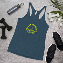Load image into Gallery viewer, Heart Centered & Crushing Business - Women's Racerback Tank (Yellow)