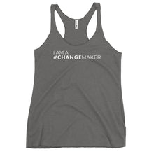Load image into Gallery viewer, #ChangeMaker - Women's Racerback Tank (White)