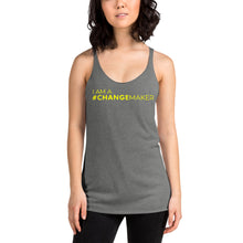 Load image into Gallery viewer, #ChangeMaker - Women's Racerback Tank (Yellow)