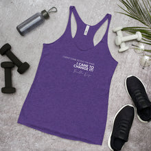 Load image into Gallery viewer, I Didn't Come To Play The Game - Women's Racerback Tank (White)