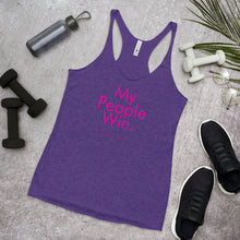 Load image into Gallery viewer, My People Win - Women's Racerback Tank (Pink)