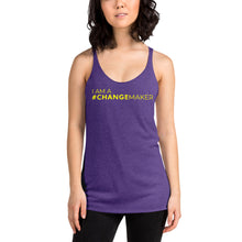 Load image into Gallery viewer, #ChangeMaker - Women's Racerback Tank (Yellow)