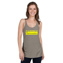 Load image into Gallery viewer, I'm A Member Of The Marthaverse - Women's Racerback Tank (Yellow)