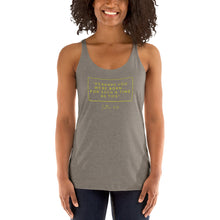 Load image into Gallery viewer, Perhaps You Were Born For Such A Time As This - Women's Racerback Tank (Yellow)