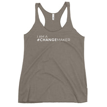 Load image into Gallery viewer, #ChangeMaker - Women's Racerback Tank (White)