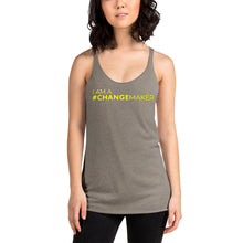 Load image into Gallery viewer, #ChangeMaker - Women's Racerback Tank (Yellow)