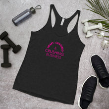 Load image into Gallery viewer, Heart Centered & Crushing Business - Women's Racerback Tank (Pink)