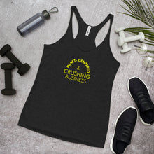 Load image into Gallery viewer, Heart Centered & Crushing Business - Women's Racerback Tank (Yellow)