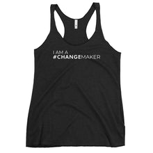 Load image into Gallery viewer, #ChangeMaker - Women's Racerback Tank (White)