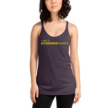 Load image into Gallery viewer, #ChangeMaker - Women's Racerback Tank (Yellow)