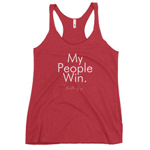 Load image into Gallery viewer, My People Win - Women's Racerback Tank (White)
