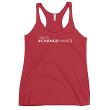 Load image into Gallery viewer, #ChangeMaker - Women's Racerback Tank (White)