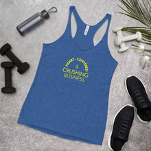 Load image into Gallery viewer, Heart Centered & Crushing Business - Women's Racerback Tank (Yellow)