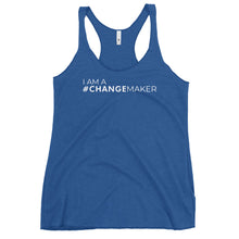 Load image into Gallery viewer, #ChangeMaker - Women's Racerback Tank (White)