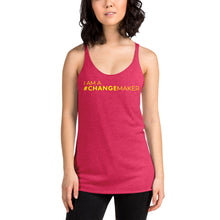 Load image into Gallery viewer, #ChangeMaker - Women's Racerback Tank (Yellow)