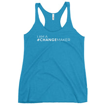 Load image into Gallery viewer, #ChangeMaker - Women's Racerback Tank (White)