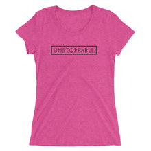 Load image into Gallery viewer, Unstoppable - Ladies' short sleeve t-shirt (Black)