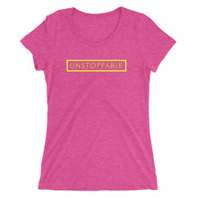 Load image into Gallery viewer, Unstoppable - Ladies' short sleeve t-shirt (Yellow)