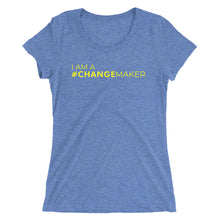 Load image into Gallery viewer, #ChangeMaker - Ladies' short sleeve t-shirt (Yellow)