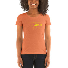 Load image into Gallery viewer, I Didn't Come To Play The Game - Ladies' short sleeve t-shirt (Yellow)
