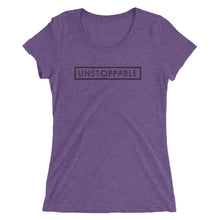 Load image into Gallery viewer, Unstoppable - Ladies' short sleeve t-shirt (Black)