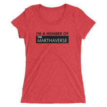 Load image into Gallery viewer, I'm A Member Of The Marthaverse - Ladies' short sleeve t-shirt (Black)