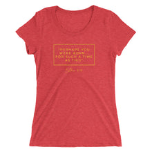 Load image into Gallery viewer, Perhaps You Were Born For Such A Time As This - Ladies' short sleeve t-shirt (Yellow)