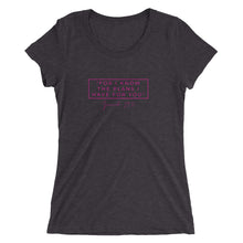 Load image into Gallery viewer, For I Know The Plans - Ladies' short sleeve t-shirt (Pink)