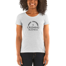 Load image into Gallery viewer, Heart Centered & Crushing Business - Ladies' short sleeve t-shirt (Black)