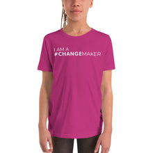 Load image into Gallery viewer, #ChangeMaker - Youth Short Sleeve T-Shirt (White)