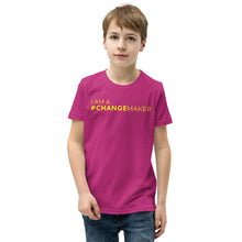 Load image into Gallery viewer, #ChangeMaker - Youth Short Sleeve T-Shirt (Yellow)